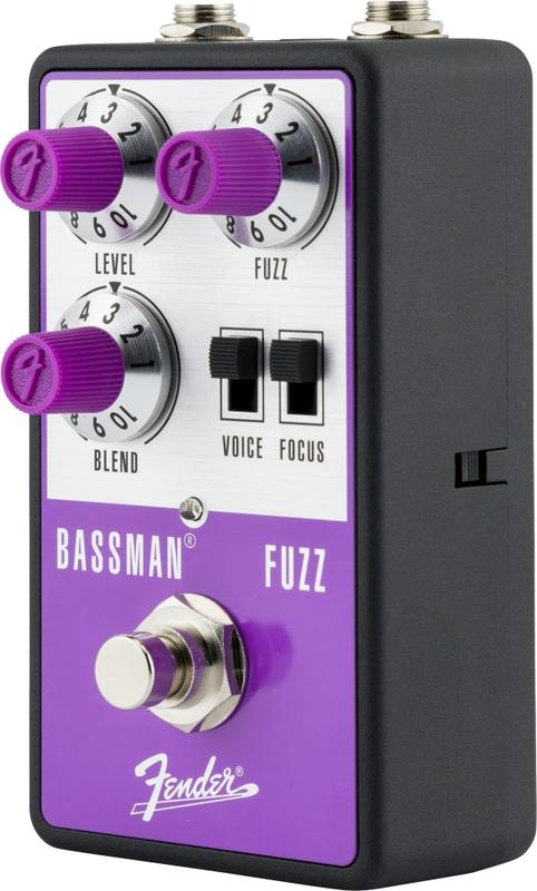 Pedal de fuzz Fender Bassman para baixo com fuzz vintage e moderno